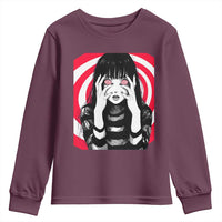 Horror Anime Manga Creepy Goth Japanese Girl Youth Sweatshirt - Wonder Print Shop