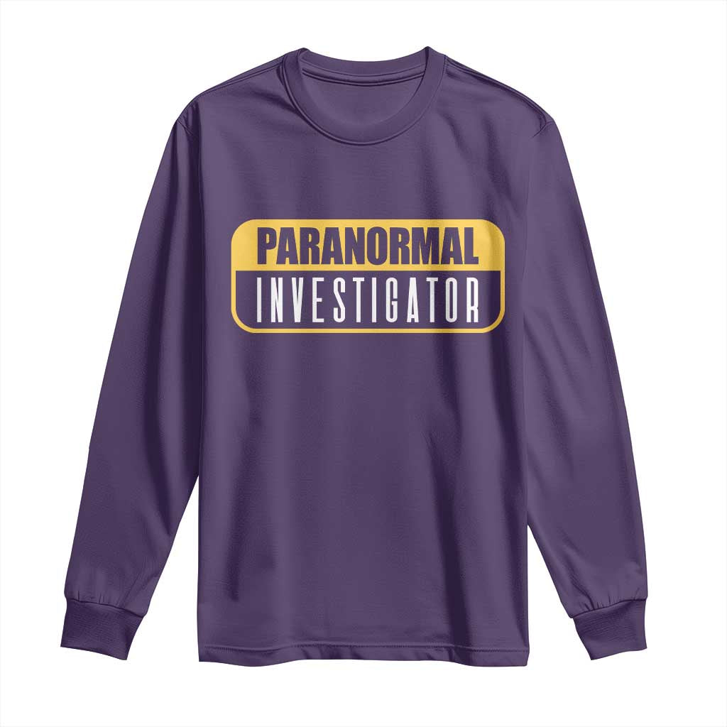 Paranormal Investigator Ghost Hunting Long Sleeve Shirt EVP Halloween Ghost Researchers - Wonder Print Shop