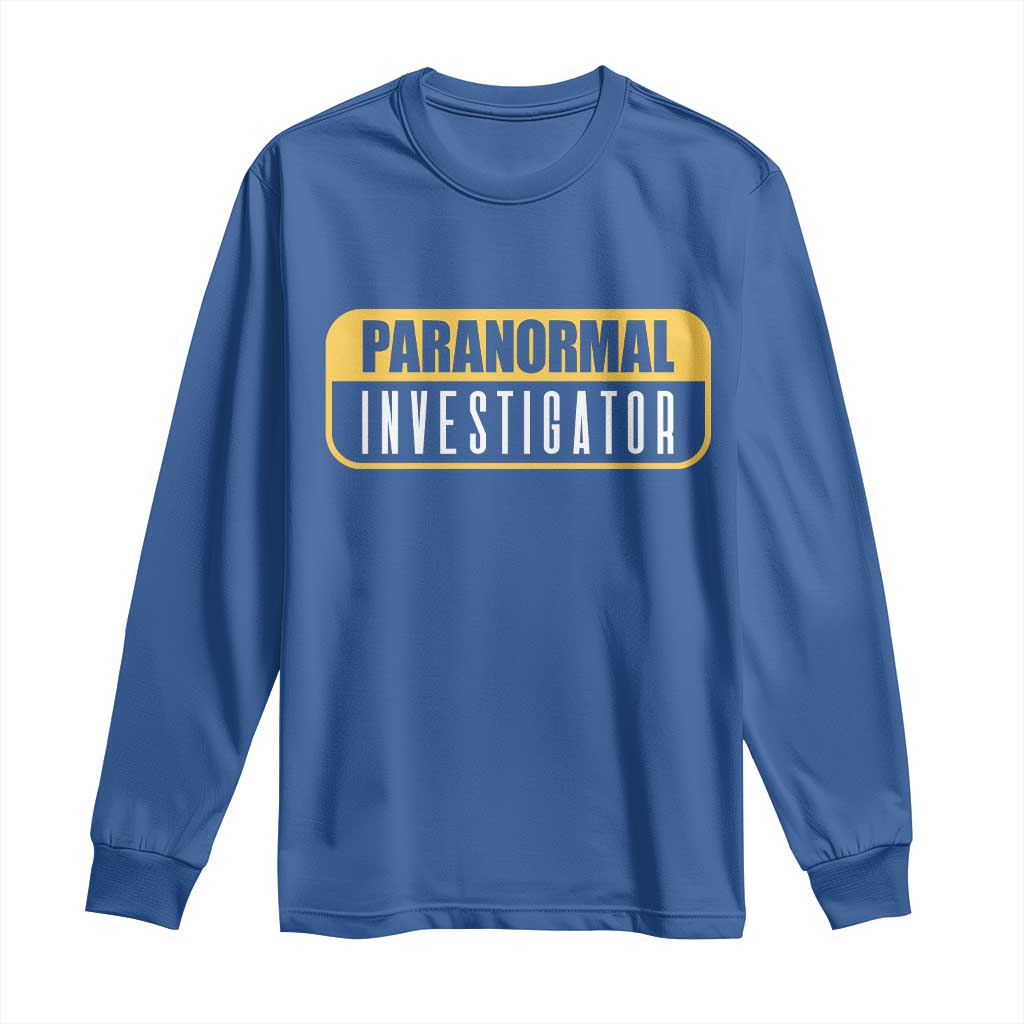 Paranormal Investigator Ghost Hunting Long Sleeve Shirt EVP Halloween Ghost Researchers - Wonder Print Shop