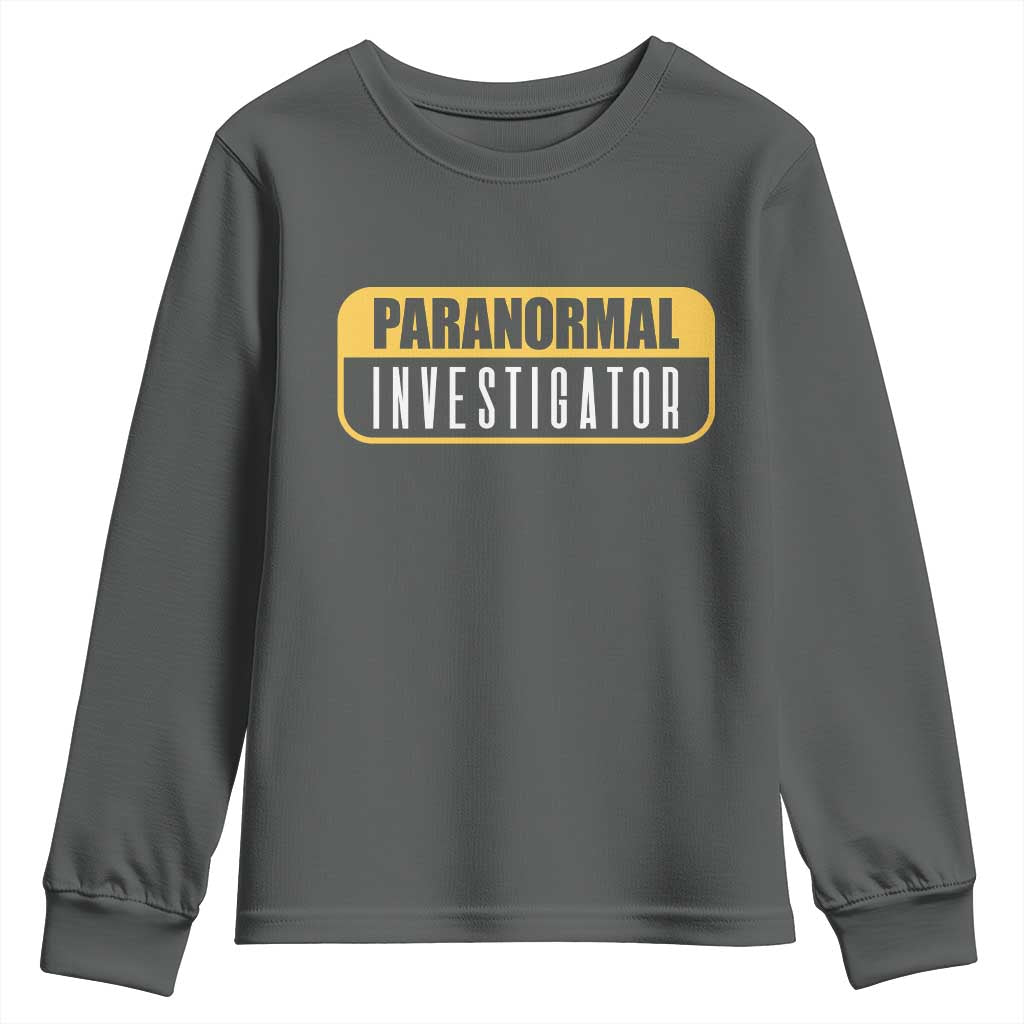 Paranormal Investigator Ghost Hunting Youth Sweatshirt EVP Halloween Ghost Researchers - Wonder Print Shop