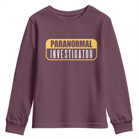 Paranormal Investigator Ghost Hunting Youth Sweatshirt EVP Halloween Ghost Researchers - Wonder Print Shop