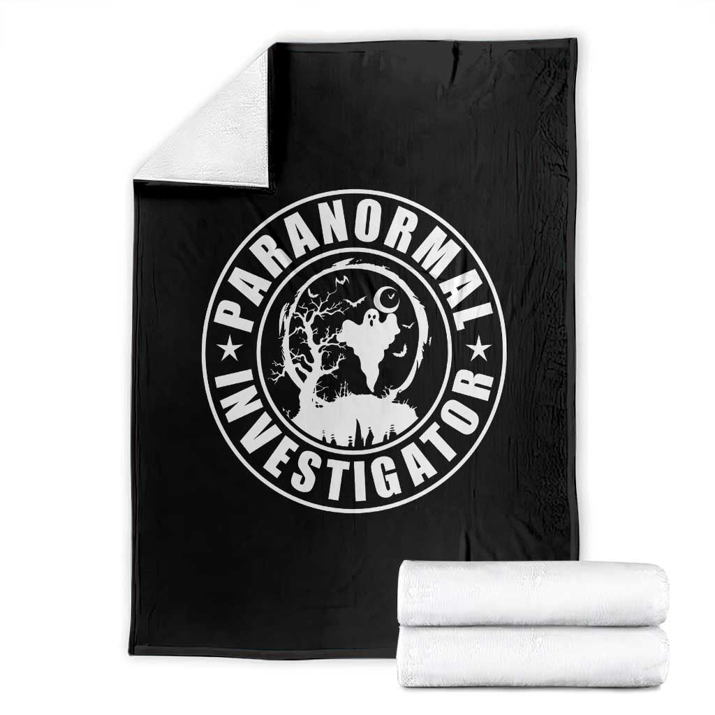 Paranormal Investigator Ghost Hunting Throw Blanket EVP Halloween - Wonder Print Shop