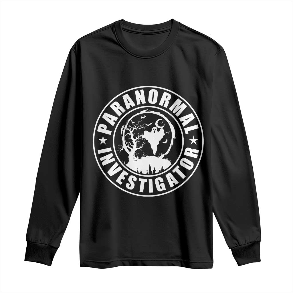 Paranormal Investigator Ghost Hunting Long Sleeve Shirt EVP Halloween - Wonder Print Shop