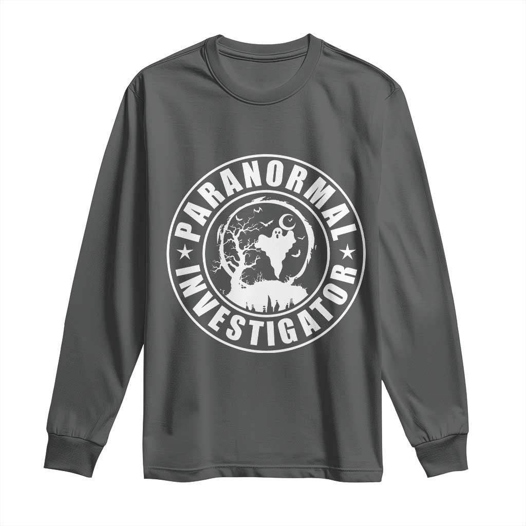 Paranormal Investigator Ghost Hunting Long Sleeve Shirt EVP Halloween - Wonder Print Shop