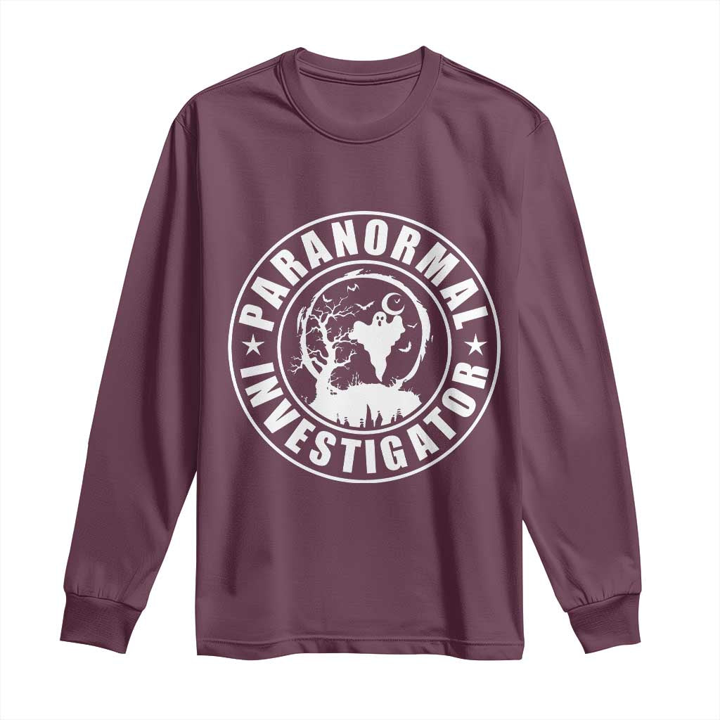 Paranormal Investigator Ghost Hunting Long Sleeve Shirt EVP Halloween - Wonder Print Shop