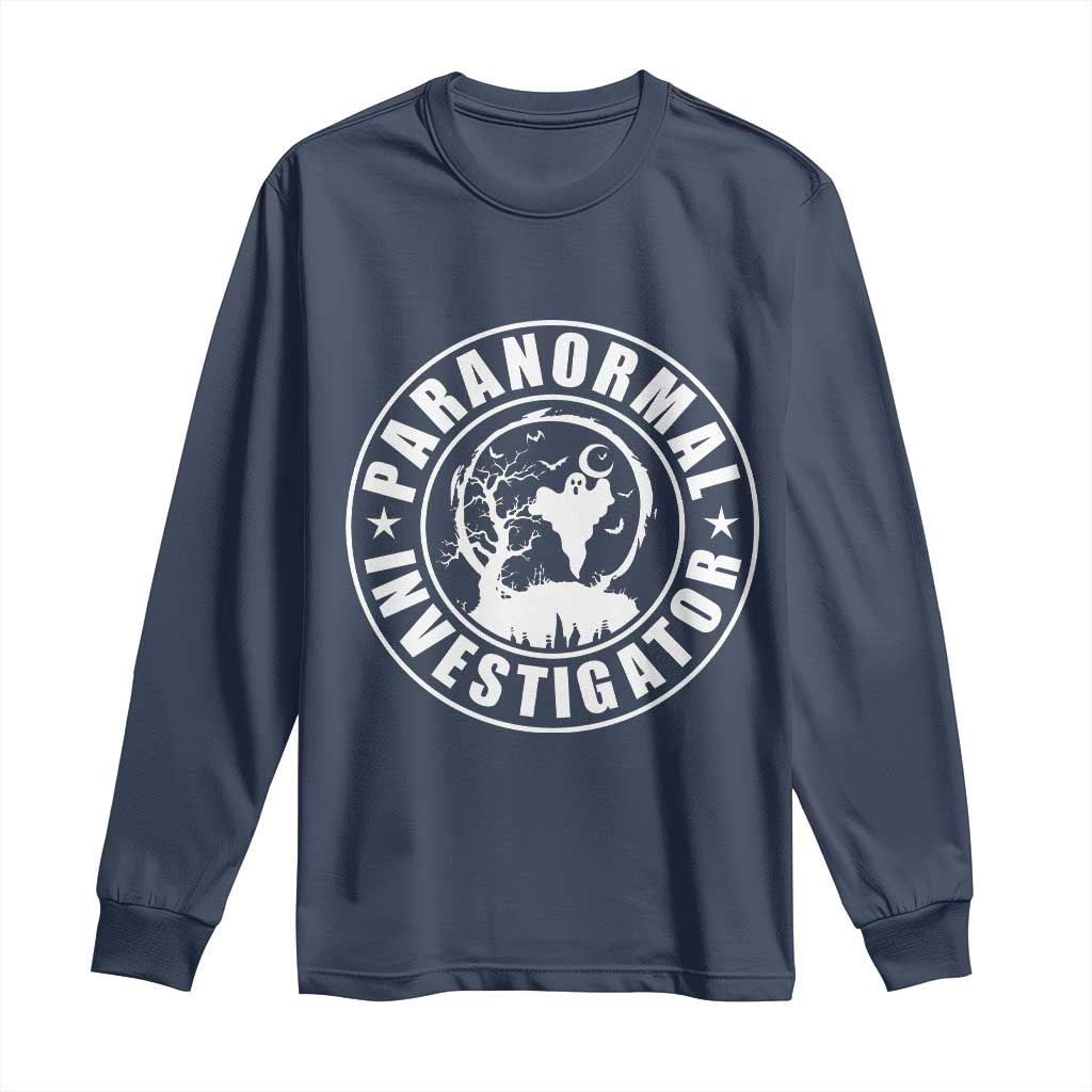 Paranormal Investigator Ghost Hunting Long Sleeve Shirt EVP Halloween - Wonder Print Shop