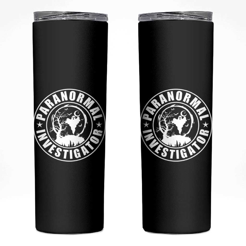Paranormal Investigator Ghost Hunting Skinny Tumbler EVP Halloween - Wonder Print Shop