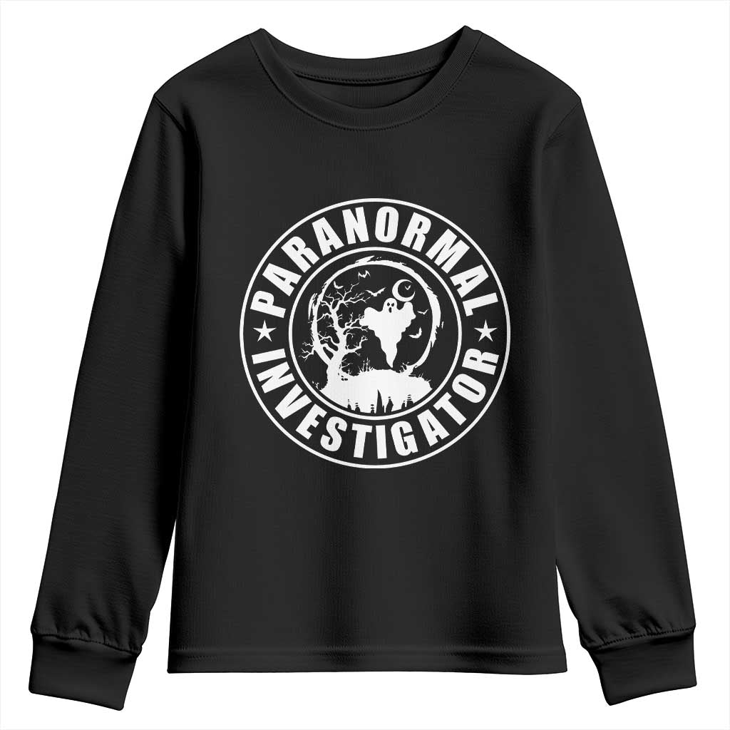 Paranormal Investigator Ghost Hunting Youth Sweatshirt EVP Halloween - Wonder Print Shop