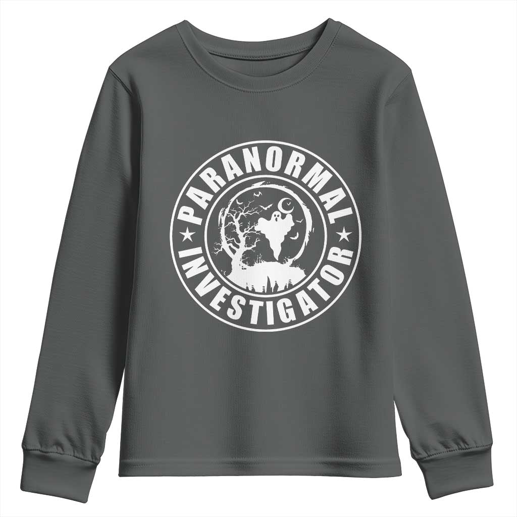 Paranormal Investigator Ghost Hunting Youth Sweatshirt EVP Halloween - Wonder Print Shop