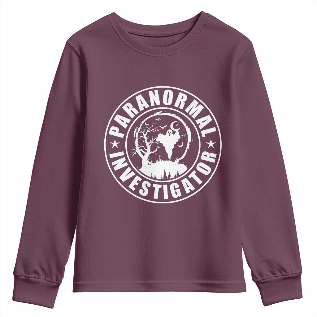 Paranormal Investigator Ghost Hunting Youth Sweatshirt EVP Halloween - Wonder Print Shop