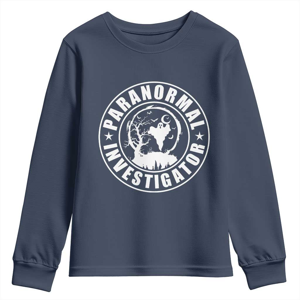 Paranormal Investigator Ghost Hunting Youth Sweatshirt EVP Halloween - Wonder Print Shop