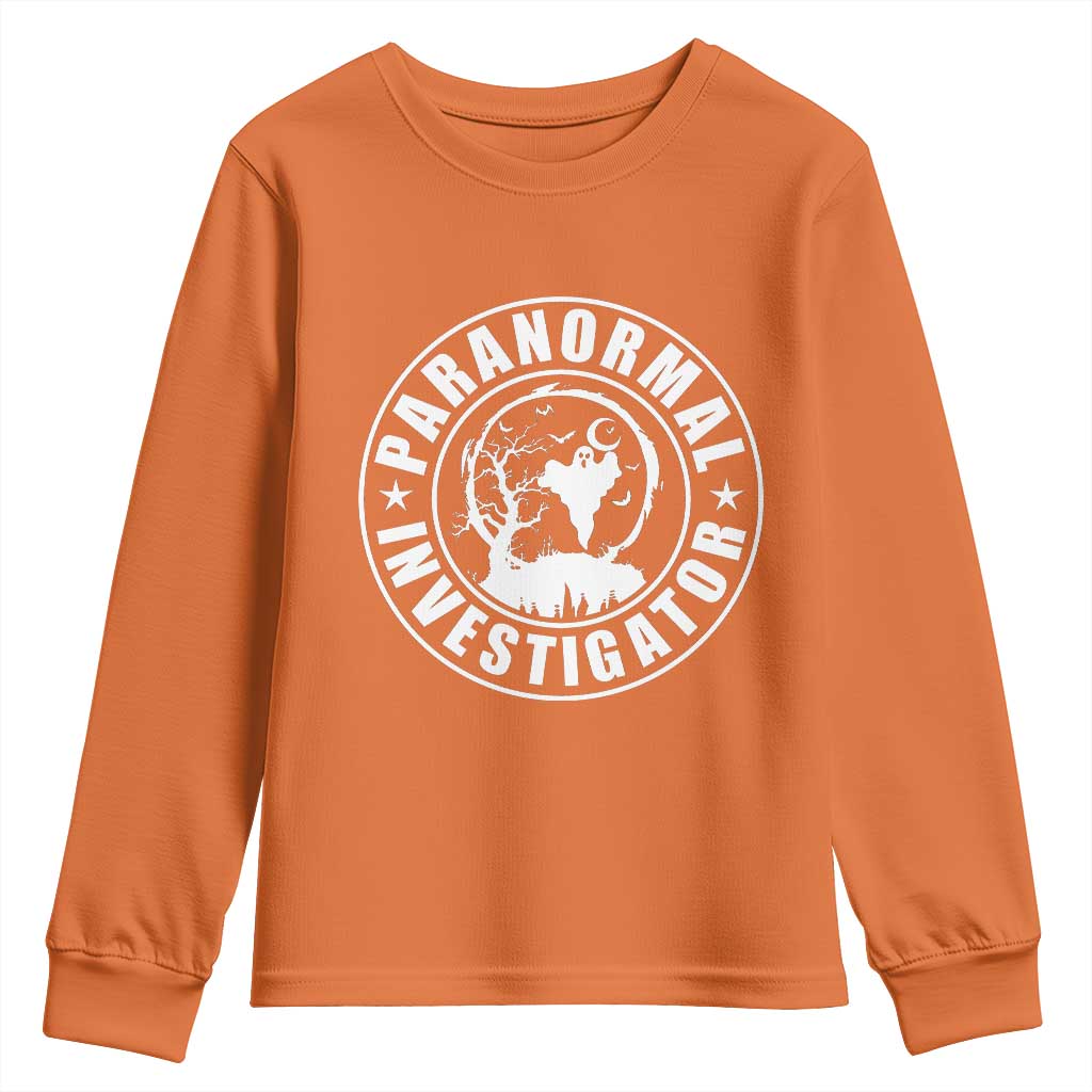 Paranormal Investigator Ghost Hunting Youth Sweatshirt EVP Halloween - Wonder Print Shop