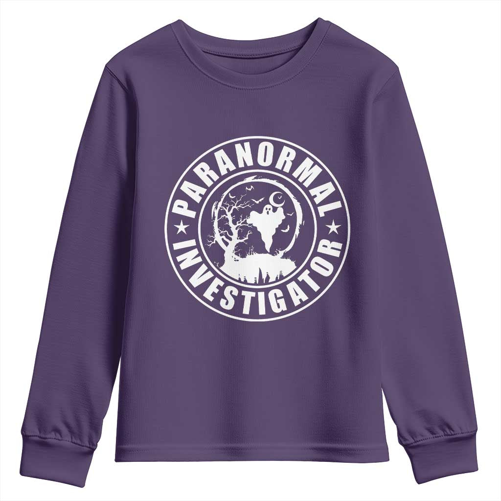 Paranormal Investigator Ghost Hunting Youth Sweatshirt EVP Halloween - Wonder Print Shop