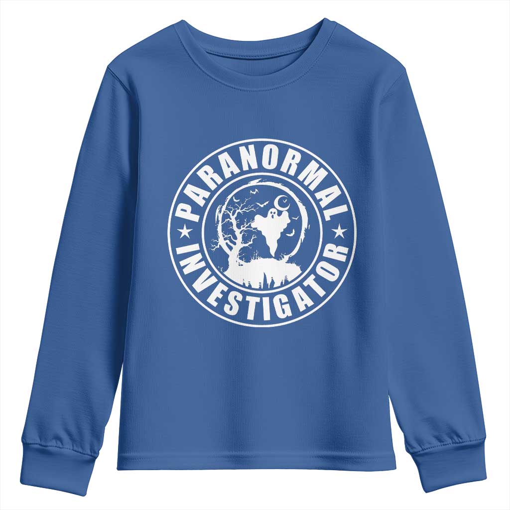 Paranormal Investigator Ghost Hunting Youth Sweatshirt EVP Halloween - Wonder Print Shop