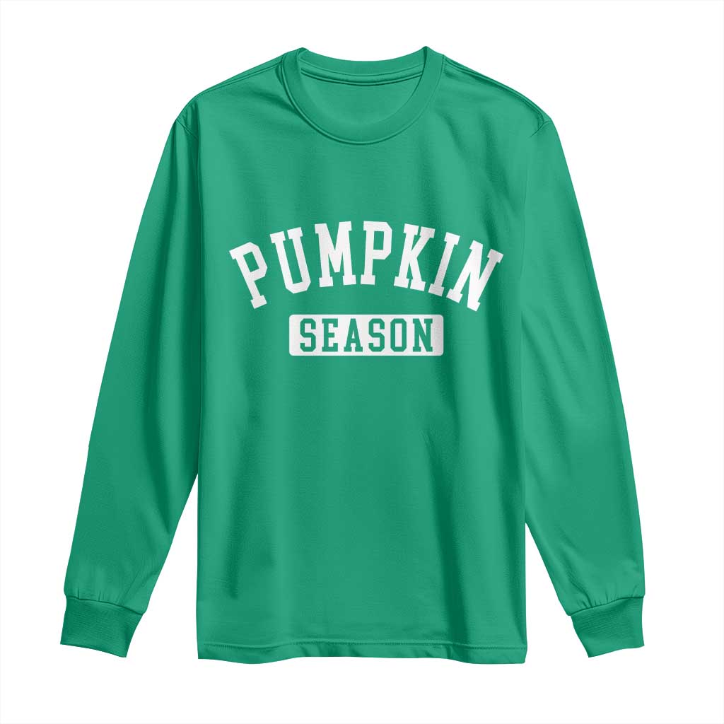 Pumpkin Season Long Sleeve Shirt Fall Harvest Season Thanksgiving - Wonder Print Shop