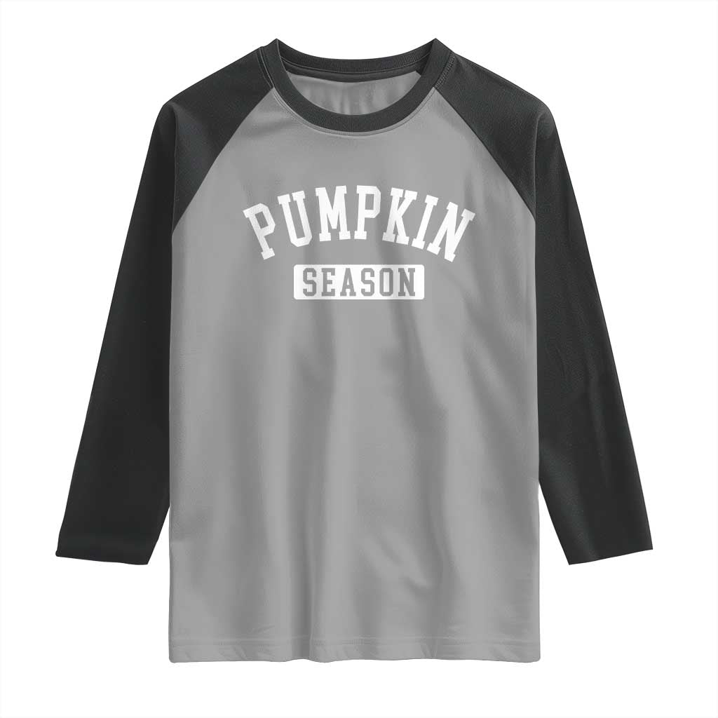 Pumpkin Season Raglan Shirt Fall Harvest Season Thanksgiving - Wonder Print Shop