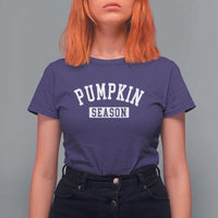 Pumpkin Season T Shirt For Women Fall Harvest Season Thanksgiving - Wonder Print Shop