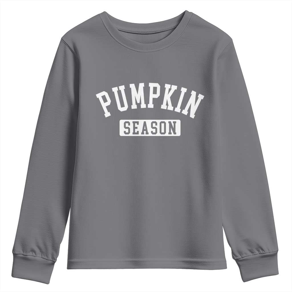 Pumpkin Season Youth Sweatshirt Fall Harvest Season Thanksgiving - Wonder Print Shop