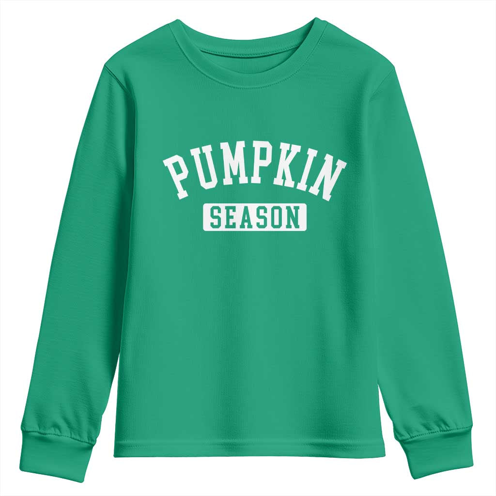 Pumpkin Season Youth Sweatshirt Fall Harvest Season Thanksgiving - Wonder Print Shop