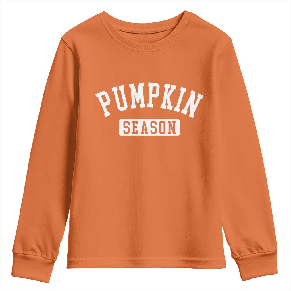 Pumpkin Season Youth Sweatshirt Fall Harvest Season Thanksgiving - Wonder Print Shop
