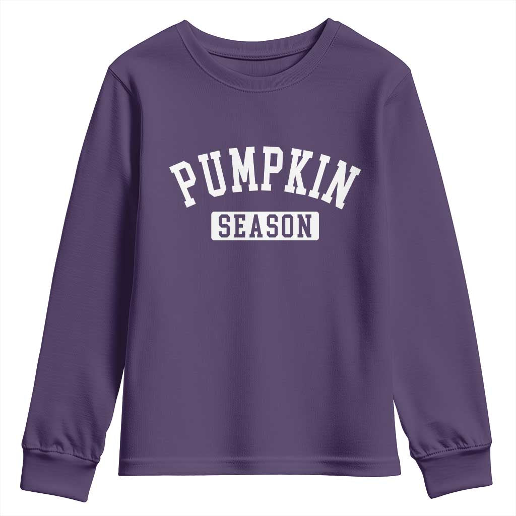 Pumpkin Season Youth Sweatshirt Fall Harvest Season Thanksgiving - Wonder Print Shop