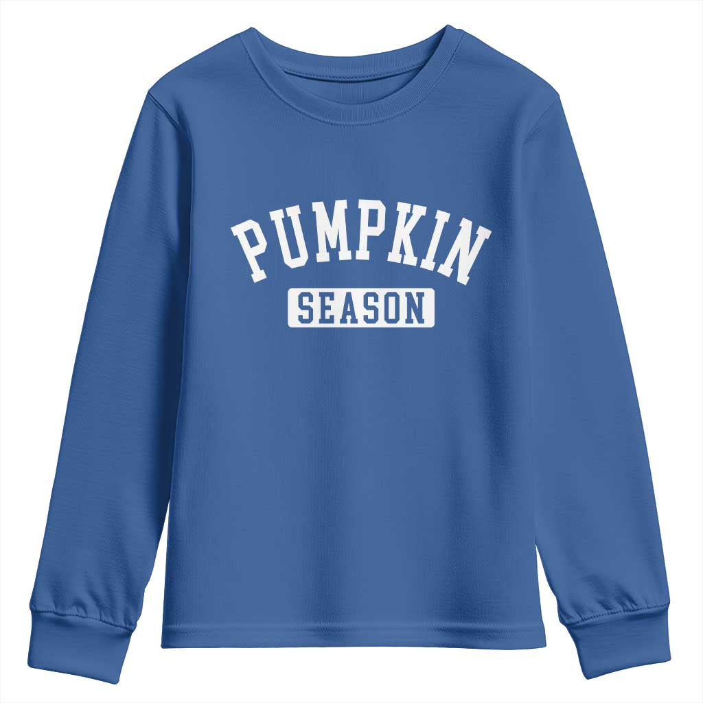 Pumpkin Season Youth Sweatshirt Fall Harvest Season Thanksgiving - Wonder Print Shop