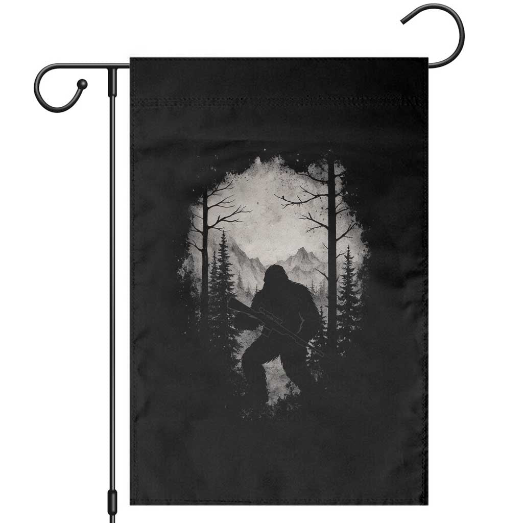 Funny Bigfoot Hunting Garden Flag Sasquatch Wildlife Hunter Forest - Wonder Print Shop