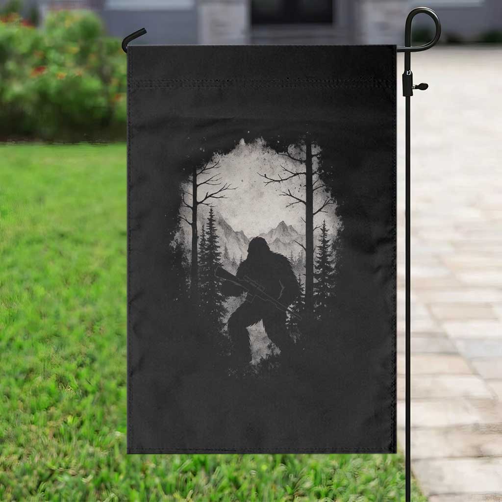 Funny Bigfoot Hunting Garden Flag Sasquatch Wildlife Hunter Forest - Wonder Print Shop