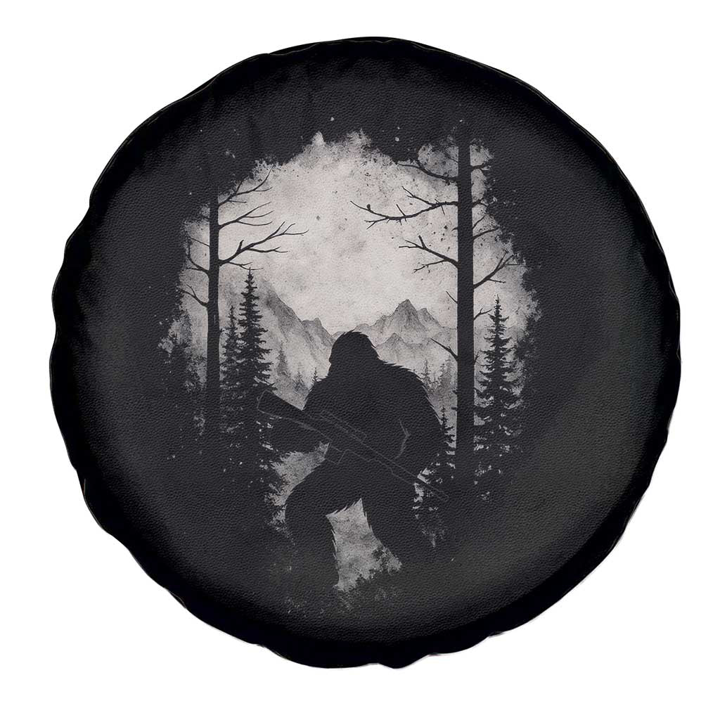 Funny Bigfoot Hunting Spare Tire Cover Sasquatch Wildlife Hunter Forest - Wonder Print Shop
