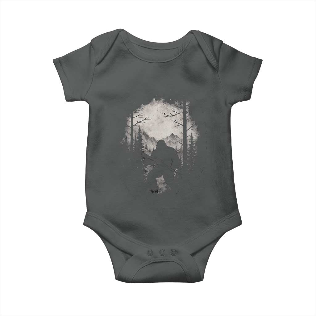 Funny Bigfoot Hunting Baby Onesie Sasquatch Wildlife Hunter Forest - Wonder Print Shop