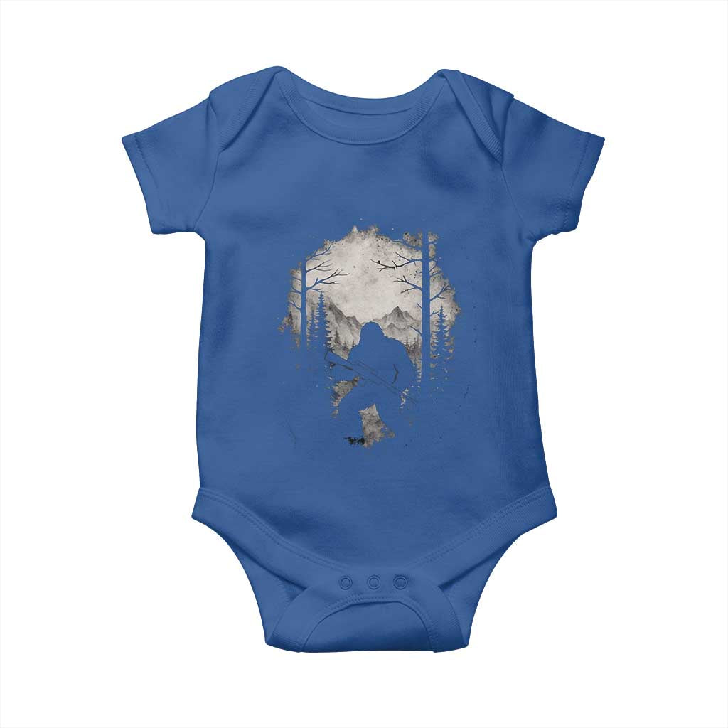 Funny Bigfoot Hunting Baby Onesie Sasquatch Wildlife Hunter Forest - Wonder Print Shop