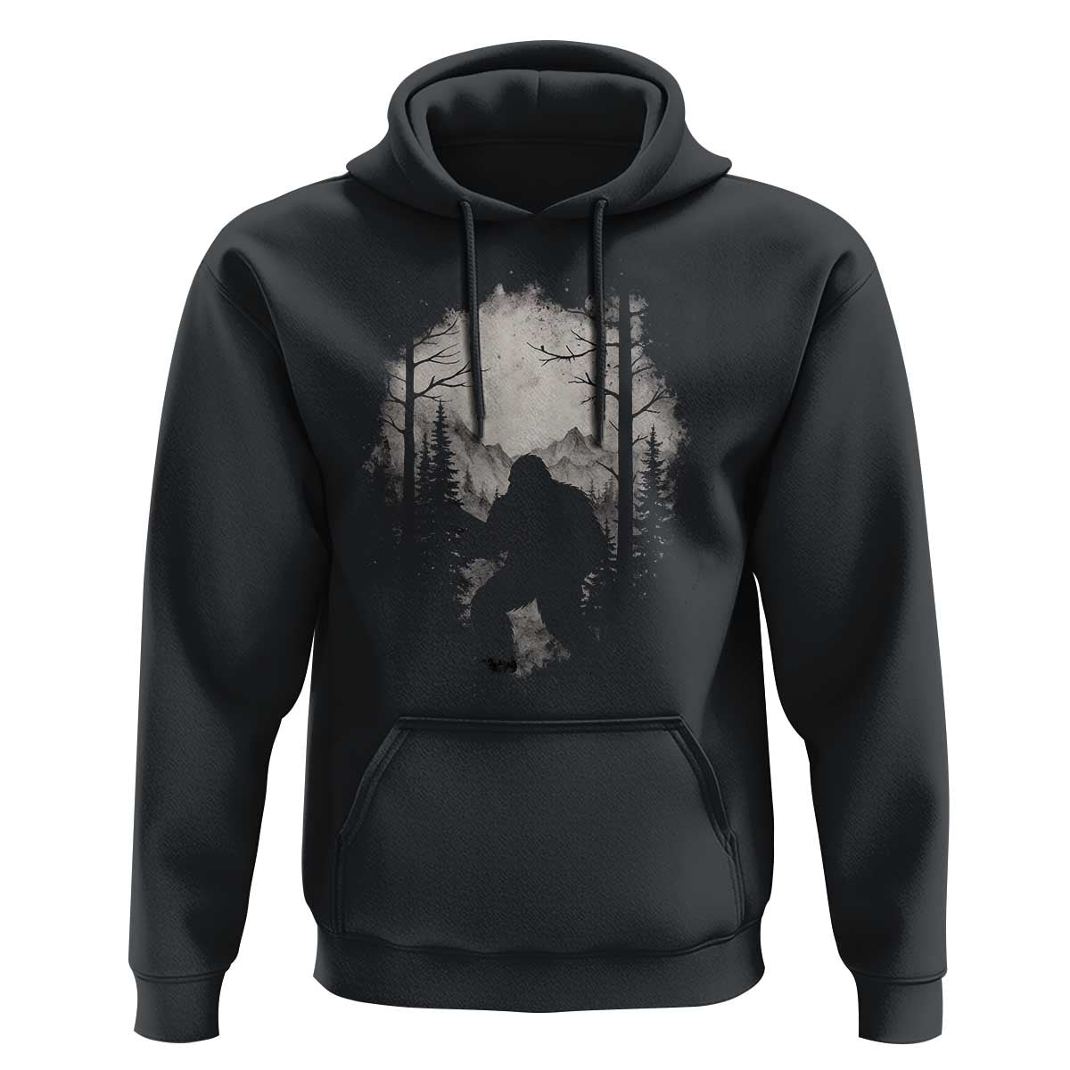 Funny Bigfoot Hunting Hoodie Sasquatch Wildlife Hunter Forest - Wonder Print Shop