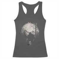 Funny Bigfoot Hunting Racerback Tank Top Sasquatch Wildlife Hunter Forest - Wonder Print Shop