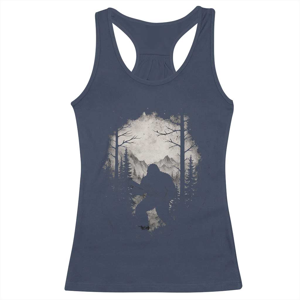 Funny Bigfoot Hunting Racerback Tank Top Sasquatch Wildlife Hunter Forest - Wonder Print Shop