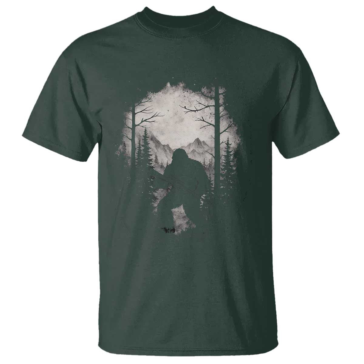 Funny Bigfoot Hunting T Shirt Sasquatch Wildlife Hunter Forest - Wonder Print Shop