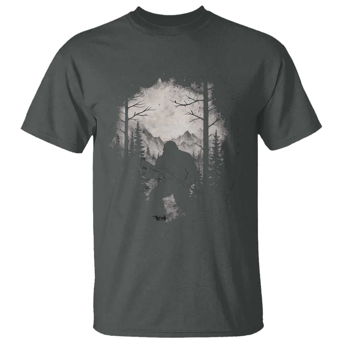 Funny Bigfoot Hunting T Shirt Sasquatch Wildlife Hunter Forest - Wonder Print Shop