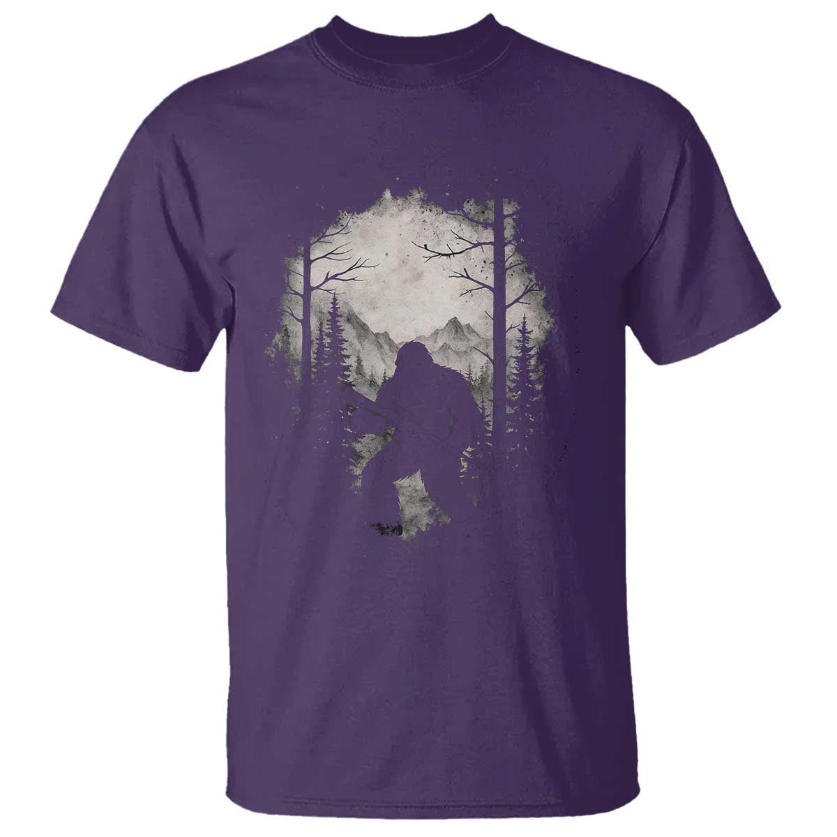 Funny Bigfoot Hunting T Shirt Sasquatch Wildlife Hunter Forest - Wonder Print Shop