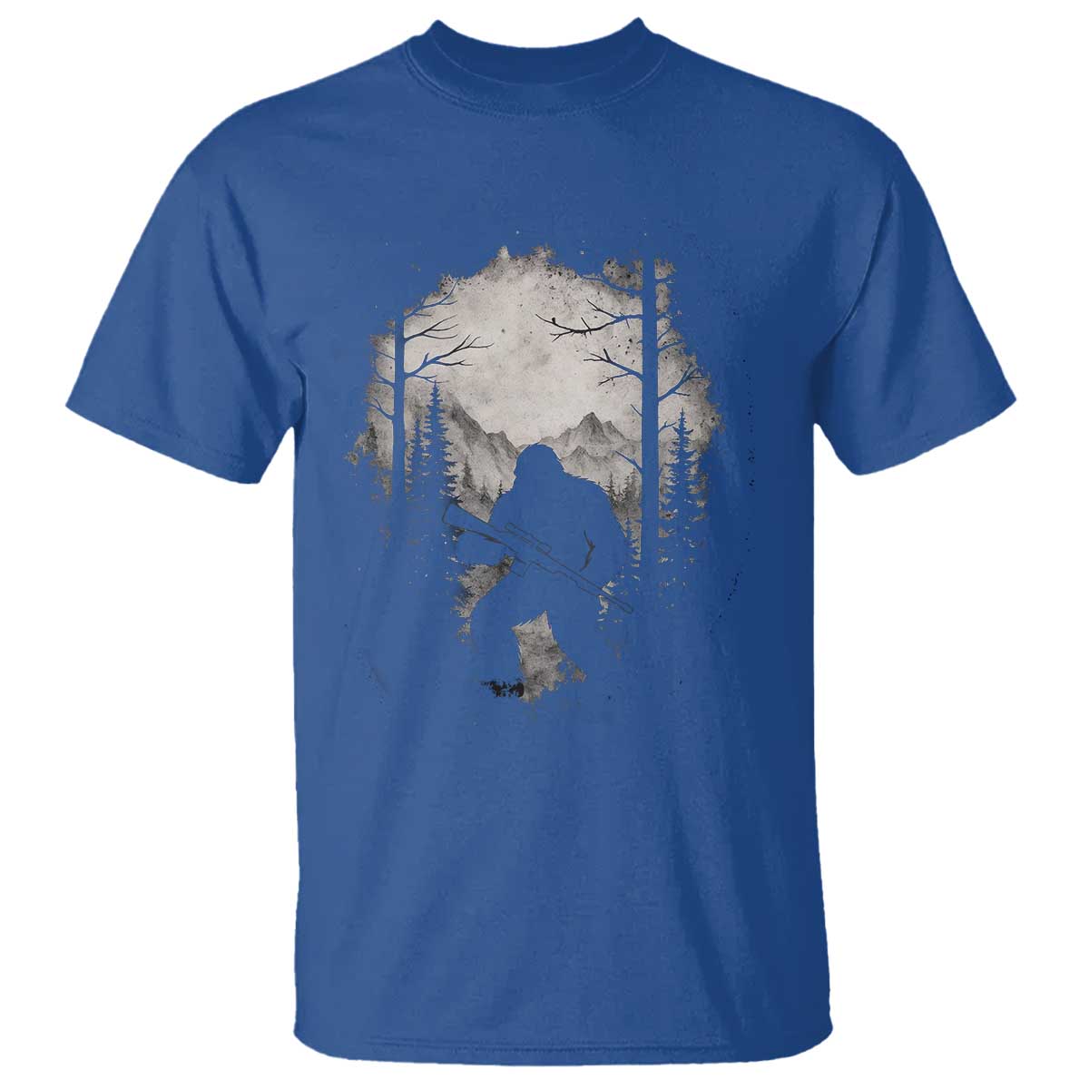 Funny Bigfoot Hunting T Shirt Sasquatch Wildlife Hunter Forest - Wonder Print Shop