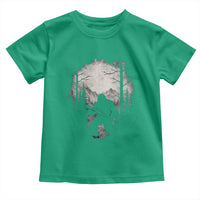 Funny Bigfoot Hunting Toddler T Shirt Sasquatch Wildlife Hunter Forest - Wonder Print Shop