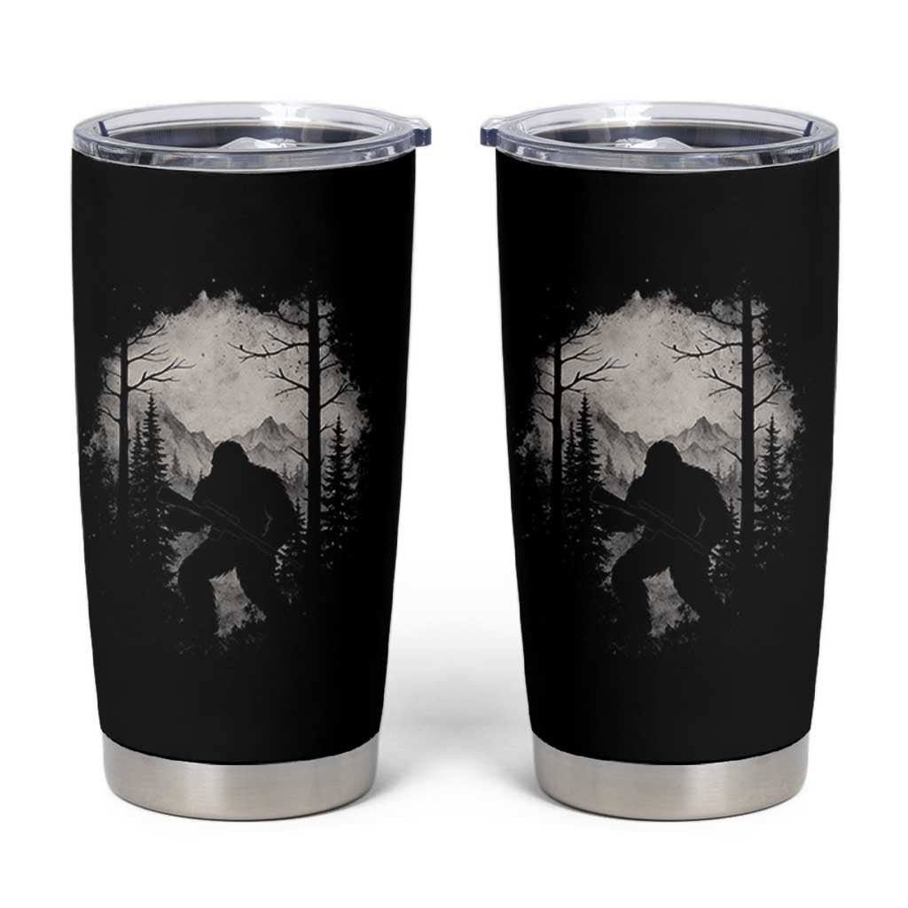 Funny Bigfoot Hunting Tumbler Cup Sasquatch Wildlife Hunter Forest - Wonder Print Shop