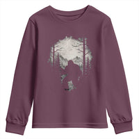 Funny Bigfoot Hunting Youth Sweatshirt Sasquatch Wildlife Hunter Forest - Wonder Print Shop