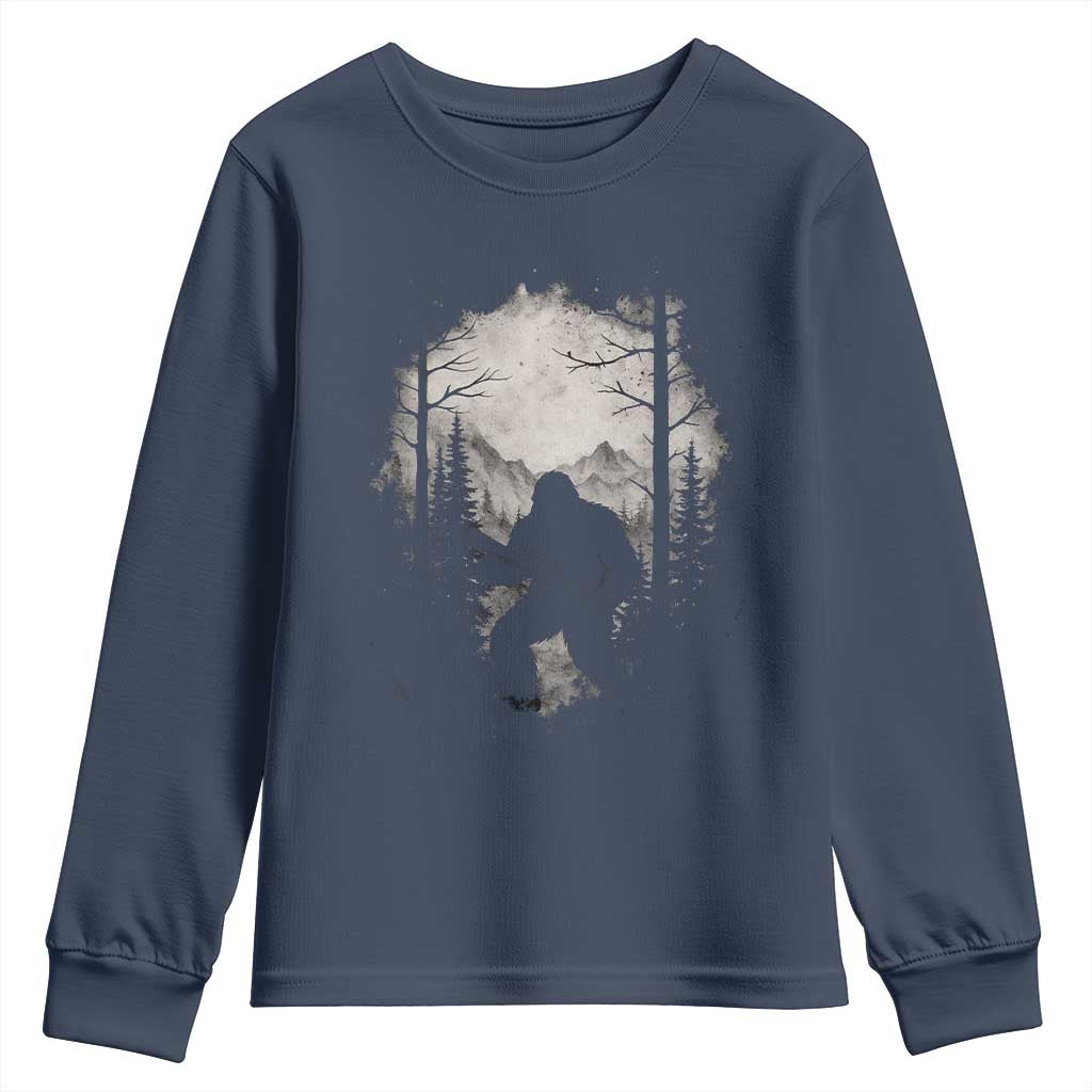 Funny Bigfoot Hunting Youth Sweatshirt Sasquatch Wildlife Hunter Forest - Wonder Print Shop