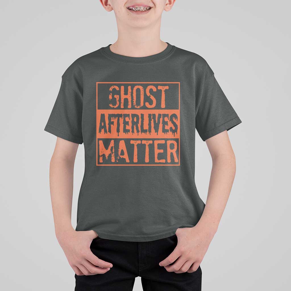 Funny Ghost Hunting T Shirt For Kid Ghost Afterlives Matter Paranormal Investigator Halloween - Wonder Print Shop