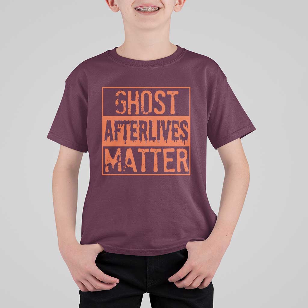 Funny Ghost Hunting T Shirt For Kid Ghost Afterlives Matter Paranormal Investigator Halloween - Wonder Print Shop