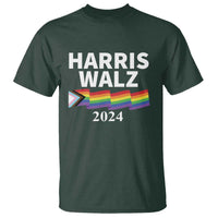 Harris Walz T Shirt LGBT Rainbow Flag Presidential Election 2024 - Wonder Print Shop