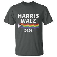 Harris Walz T Shirt LGBT Rainbow Flag Presidential Election 2024 - Wonder Print Shop