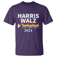 Harris Walz T Shirt LGBT Rainbow Flag Presidential Election 2024 - Wonder Print Shop