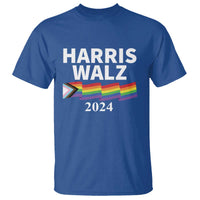 Harris Walz T Shirt LGBT Rainbow Flag Presidential Election 2024 - Wonder Print Shop