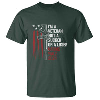 Harris Walz 2024 T Shirt I'm A Veteran Not A Sucker Or A Loser American Flag Gun - Wonder Print Shop
