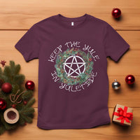 Keep The Yule In Yuletide T Shirt Yule Christmas Wreath - Wonder Print Shop